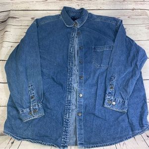 VTG EDDIE BAUER Denim Womens Shirt XXL